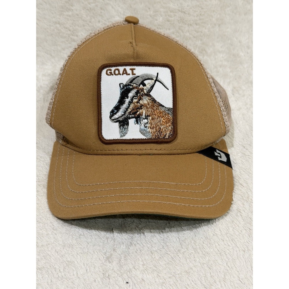 Goorin Bros. Brown G.O.A.T. Goat The Farm Embroidered Snapback Trucker Hat Cap